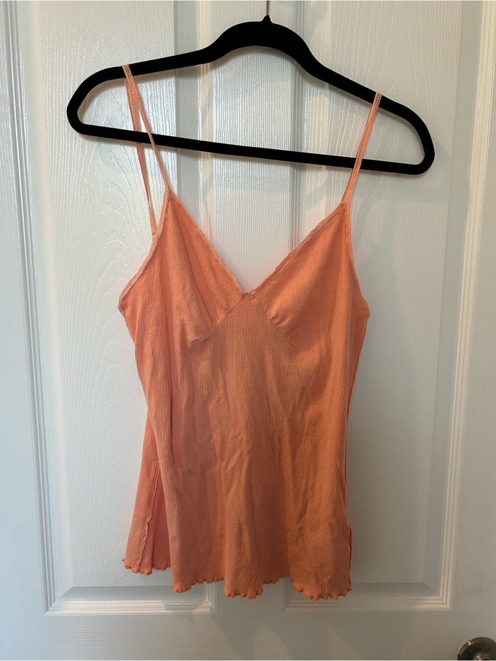 Free People Coral Ribbed Cami Top